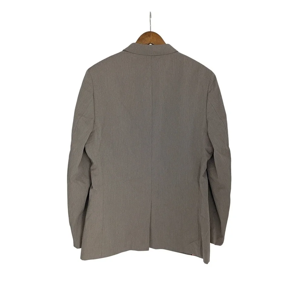 Banana Republic Gray 100% Cotton Sport Coat Blazer 44R Tailored‎ Orange Lng $450